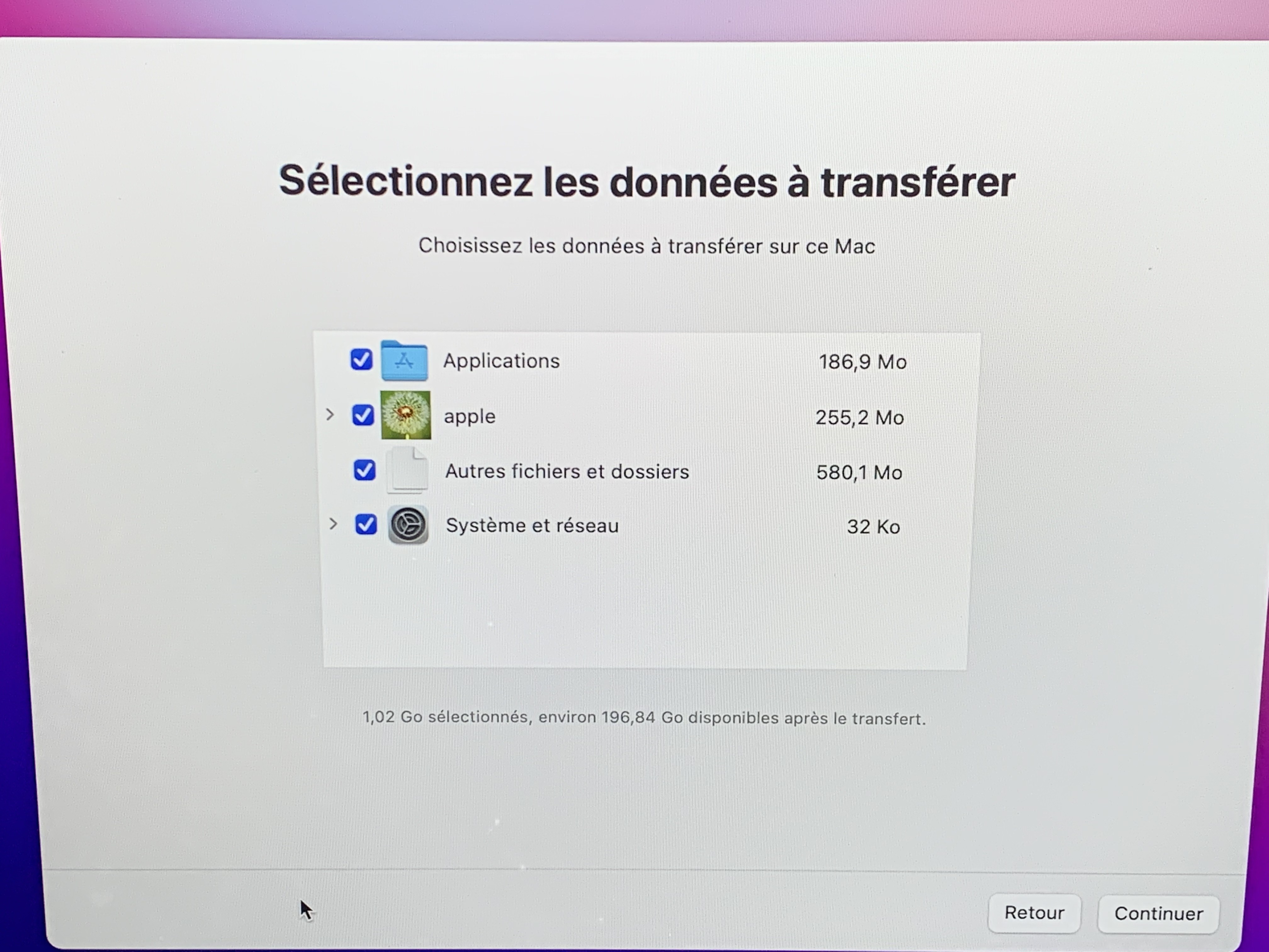 Transfert de données