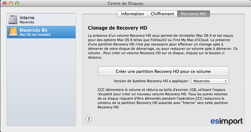 cloner Mac OS mavericks