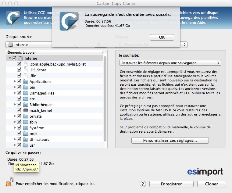 cloner Mac OS mavericks