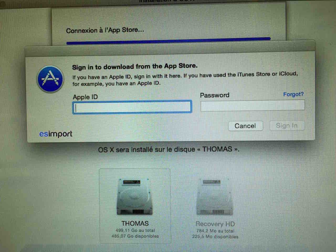réinstaller Mac os
