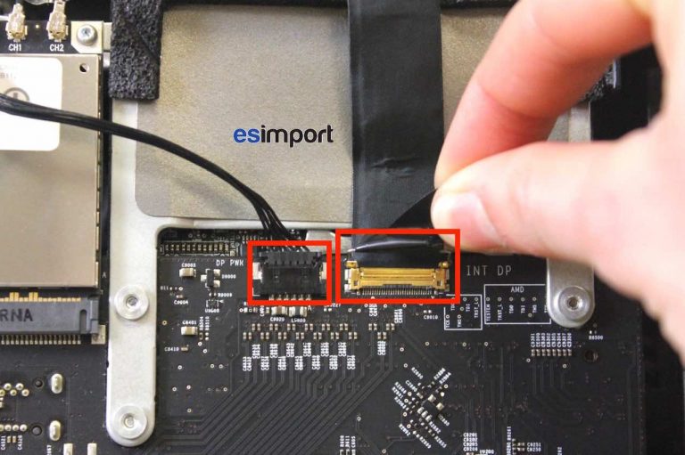 deconnecter-lvds-et-alimentation-lcd-imac-a1312-mi-2011