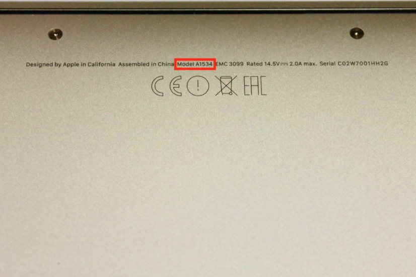 identifier mac numéro modèle