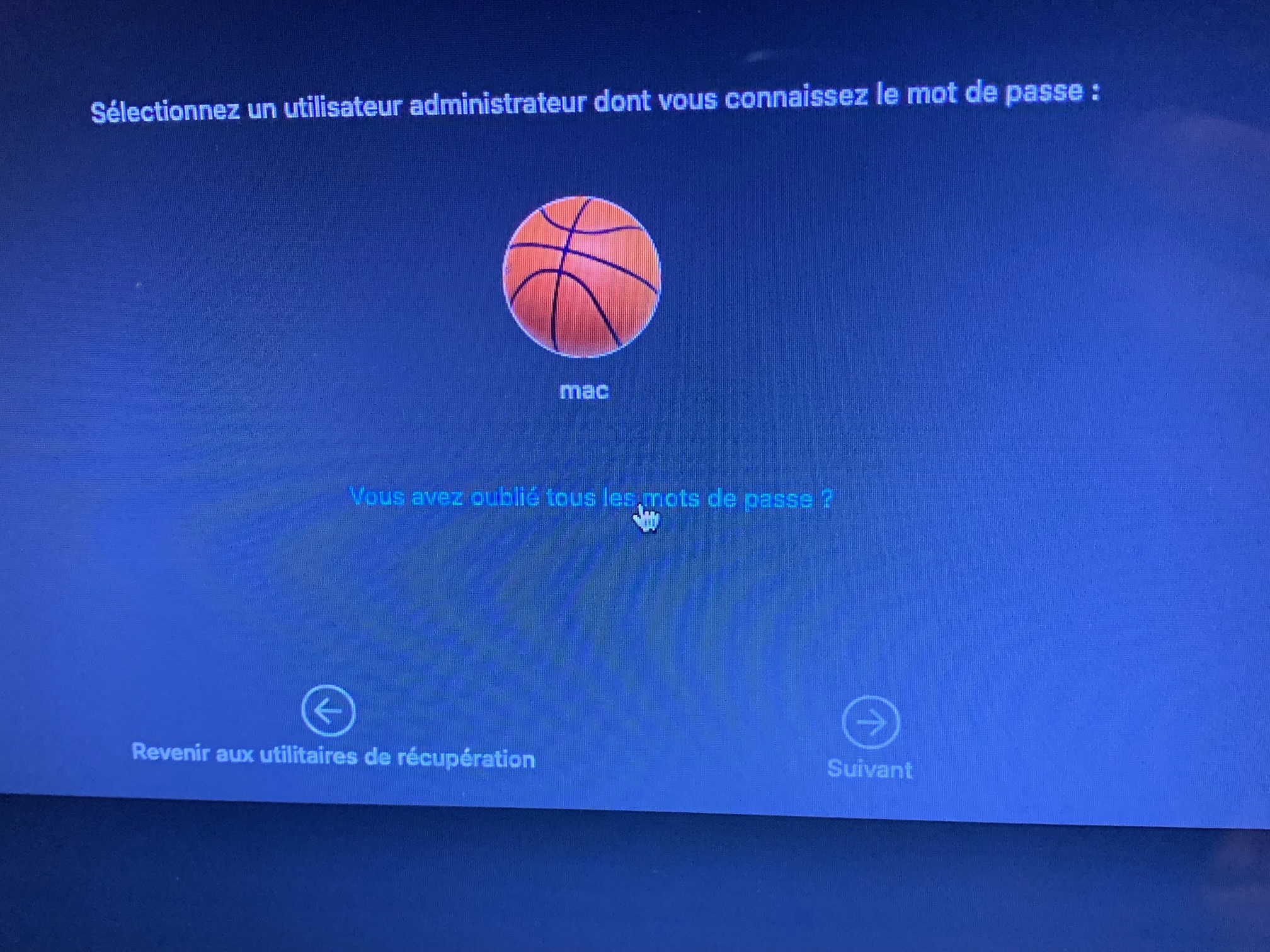 Contourner un mot de passe de session administrateur